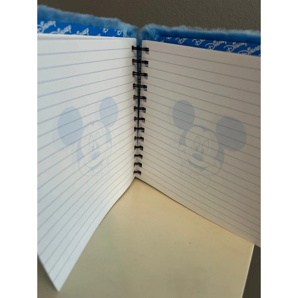 Disney Mickey Mouse Autograph Book with Blue Fuzzy cover
